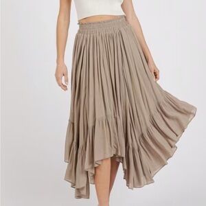 Mittoshop Taupe A-Line Skirt